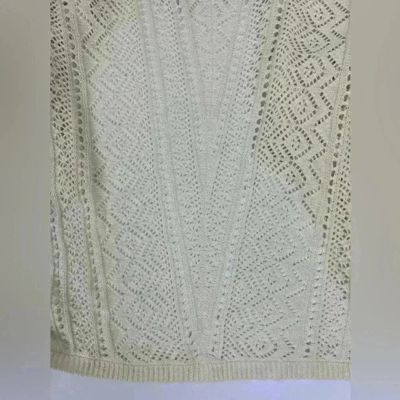 Cyrus NWT Open Stitch Creamy Alabaster Off White Cardigan Sweater SZ X-Large - Picture 8 of 10